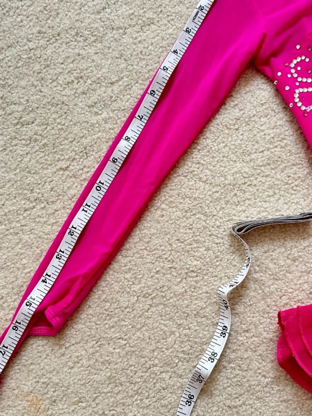 New Pink Crystal Figure Skating Dress Girl 8 (4~6T)